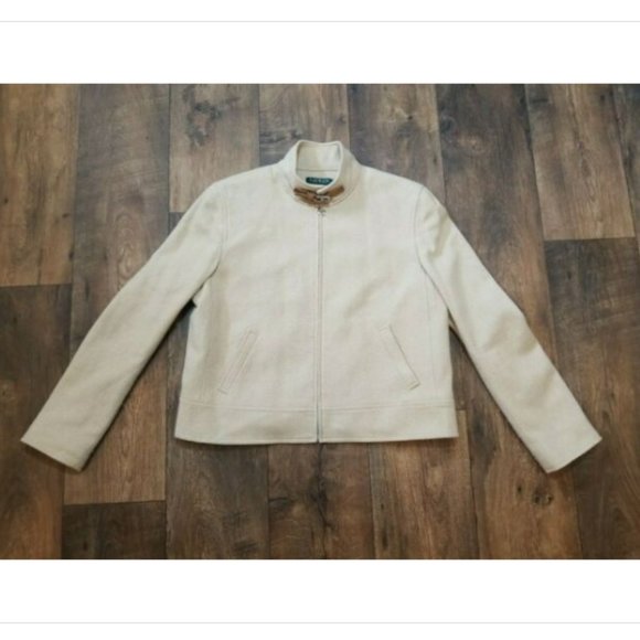 Ralph Lauren Wool Blazer w/ suede buckle collar/ elbow patches Jacket - Picture 5 of 12